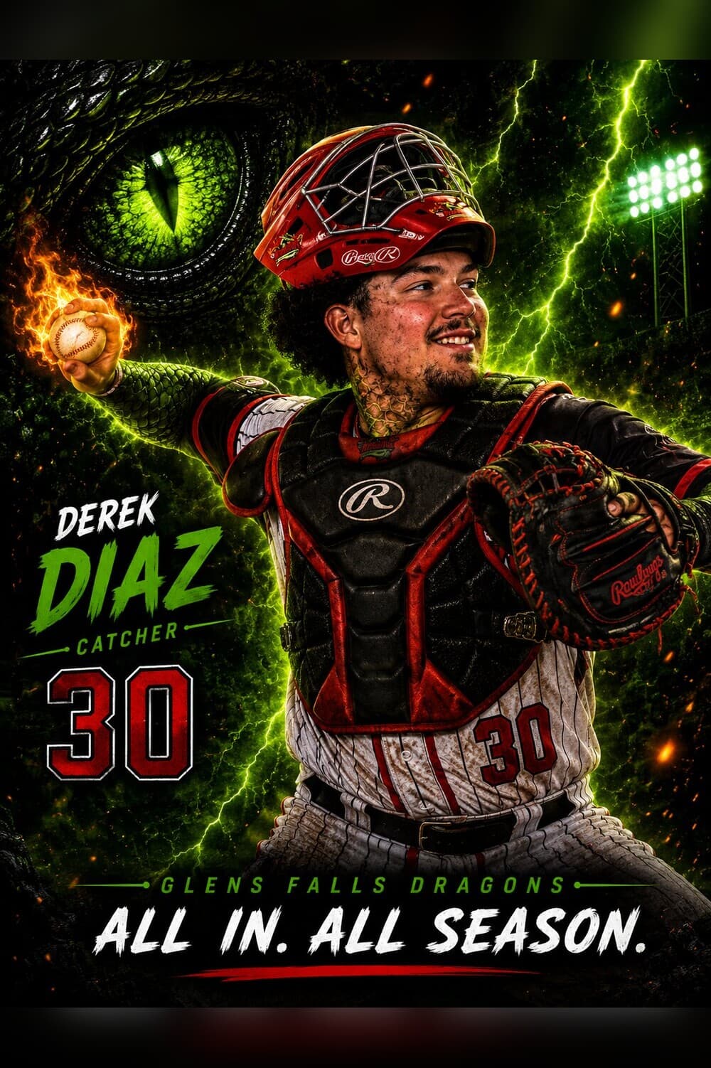 Derek Diaz — Glens Falls Dragons player card