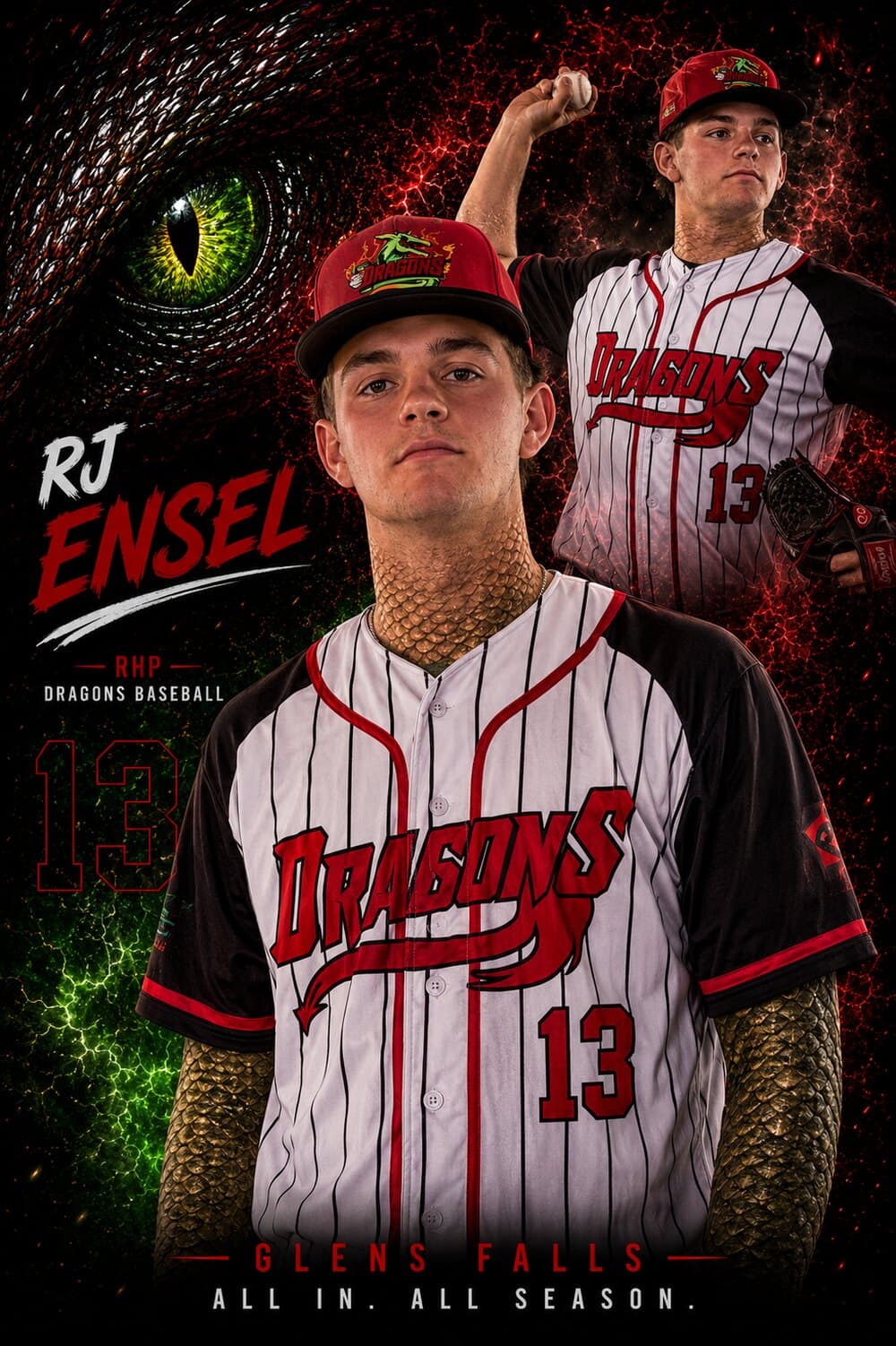 RJ Ensel — Glens Falls Dragons player card