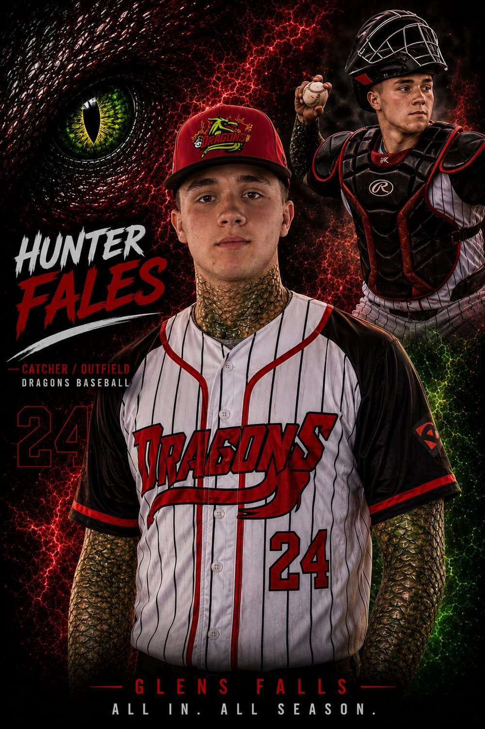 Hunter Fales — Glens Falls Dragons player card