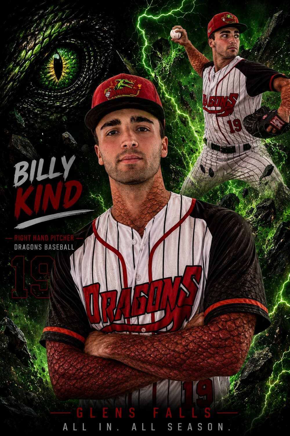 Billy Kind — Glens Falls Dragons player card